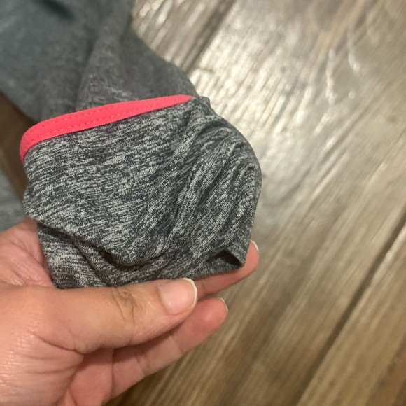 Nike Dri Fit Women's Heather Gray Hoodie with Pink Accents - Picture 6 of 12